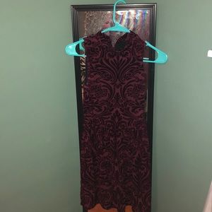 Maroon velvet dress